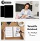 Unlined Spiral Notebook, 6 Pack, 8.3 x 5.8", 120 Pages (60 Sheets), Thick Black Water Resistant Cover, Thick No-Bleed 100 GSM Blank Paper, A5 Unlined Notebook, Travel Journal, Small Blank Sketchbook
